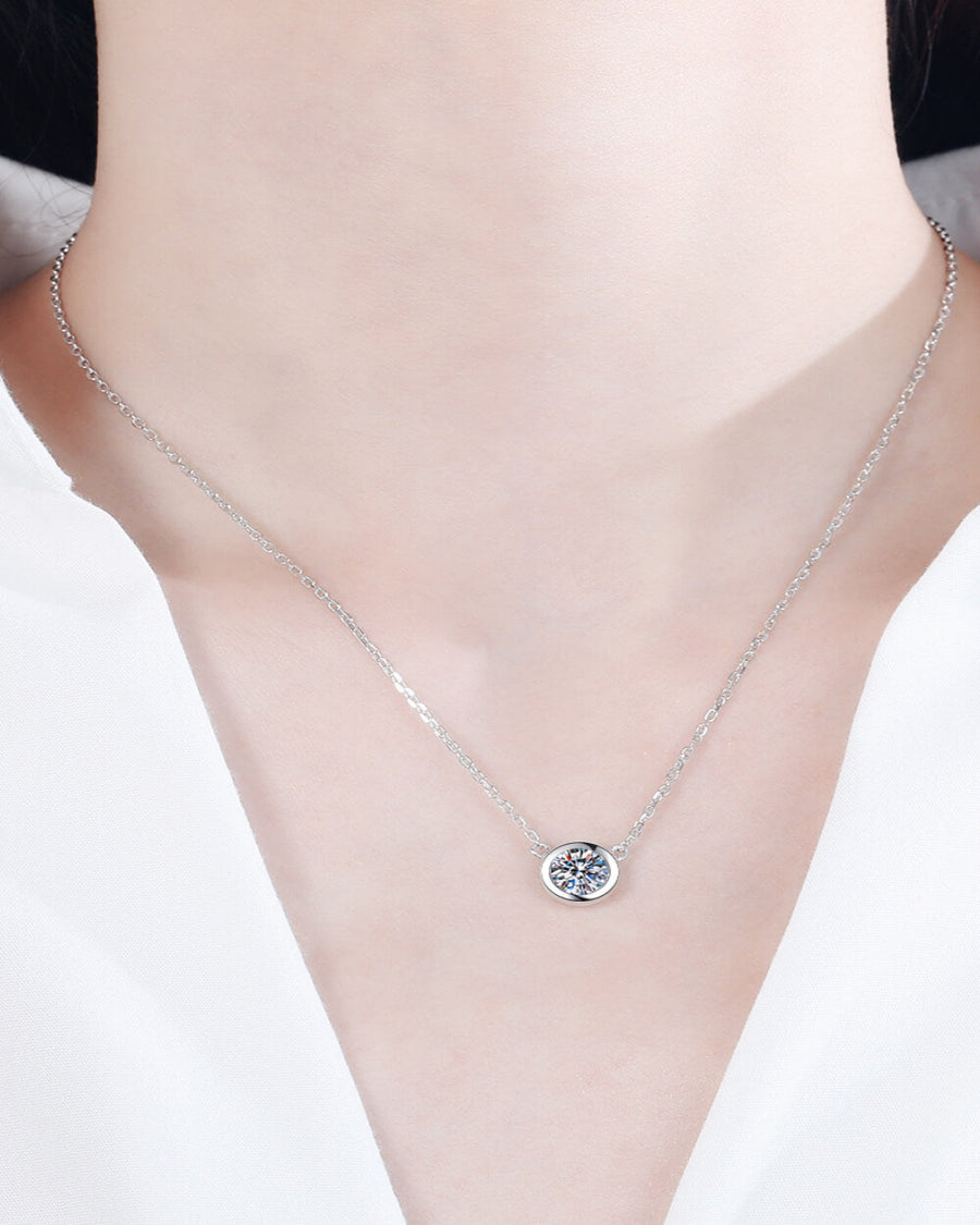 1 Carat Diamond Round Pendant Necklace
