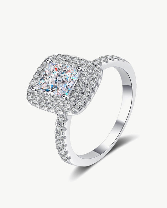 1 Carat Diamond Ring - Princess Halo - 4