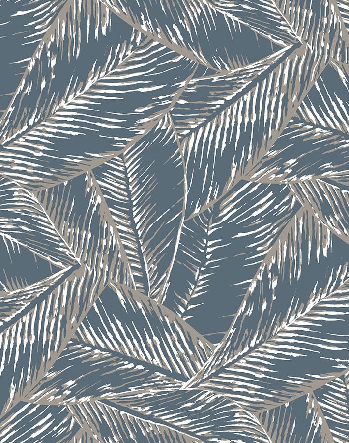 'Best Fronds' Wallpaper by Wallshoppe - Gray - Traditional / 27 in. x 27 ft.