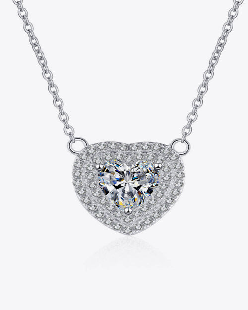 1 Carat Diamond Heart Pendant Necklace