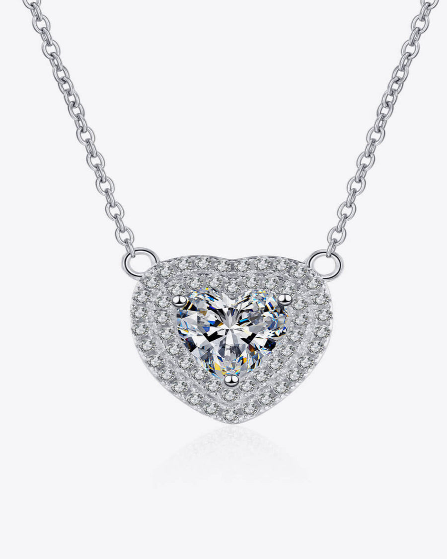 1 Carat Diamond Heart Pendant Necklace