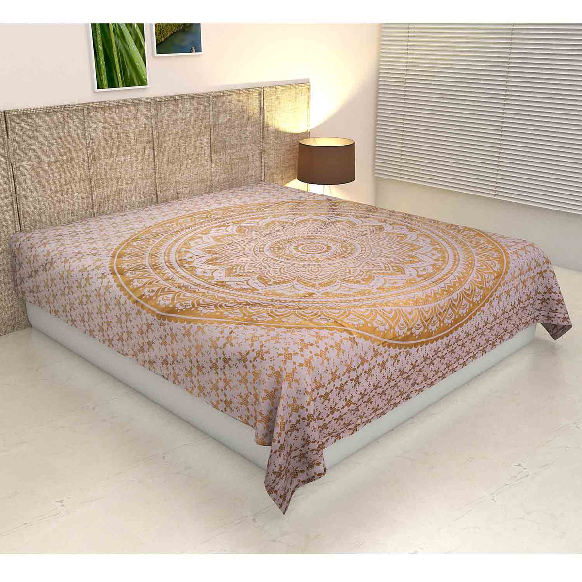 XXL Bettüberwurf Mandala Amba 240 - Purpur