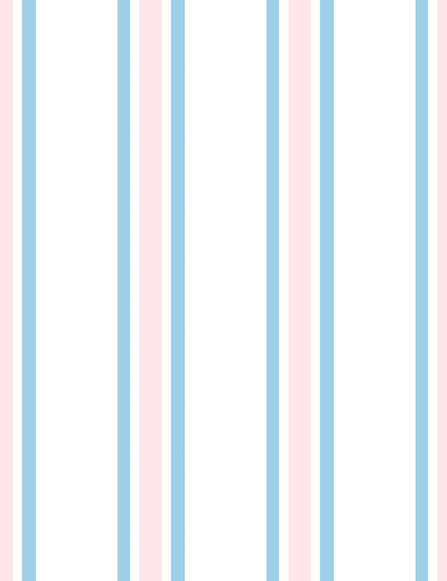 'Between the Lines' Wallpaper by Wallshoppe - Powder Blue / Piggybank - Removable Panel