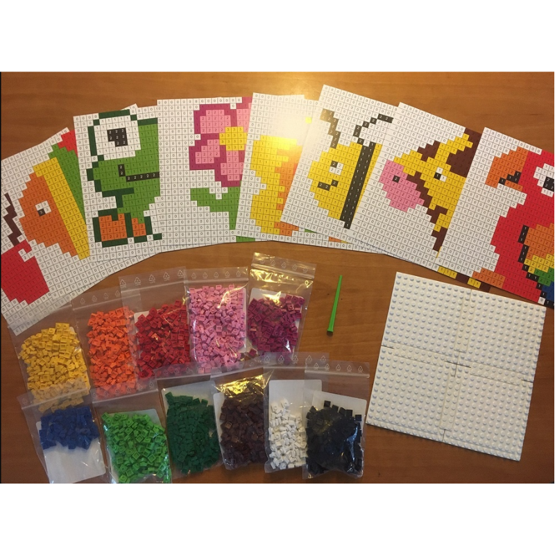 BiOBUDDi Pixel Starter Set – 9000 Bio-Stecksteine & Platten