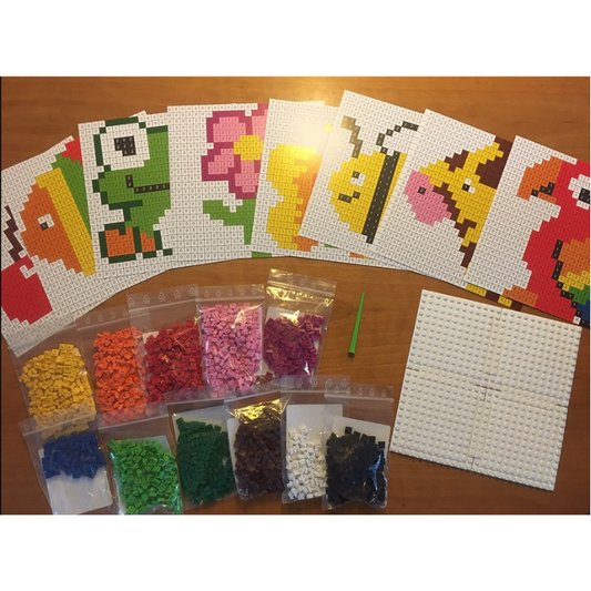 BiOBUDDi Pixel Starter Set – 9000 Bio-Stecksteine & Platten