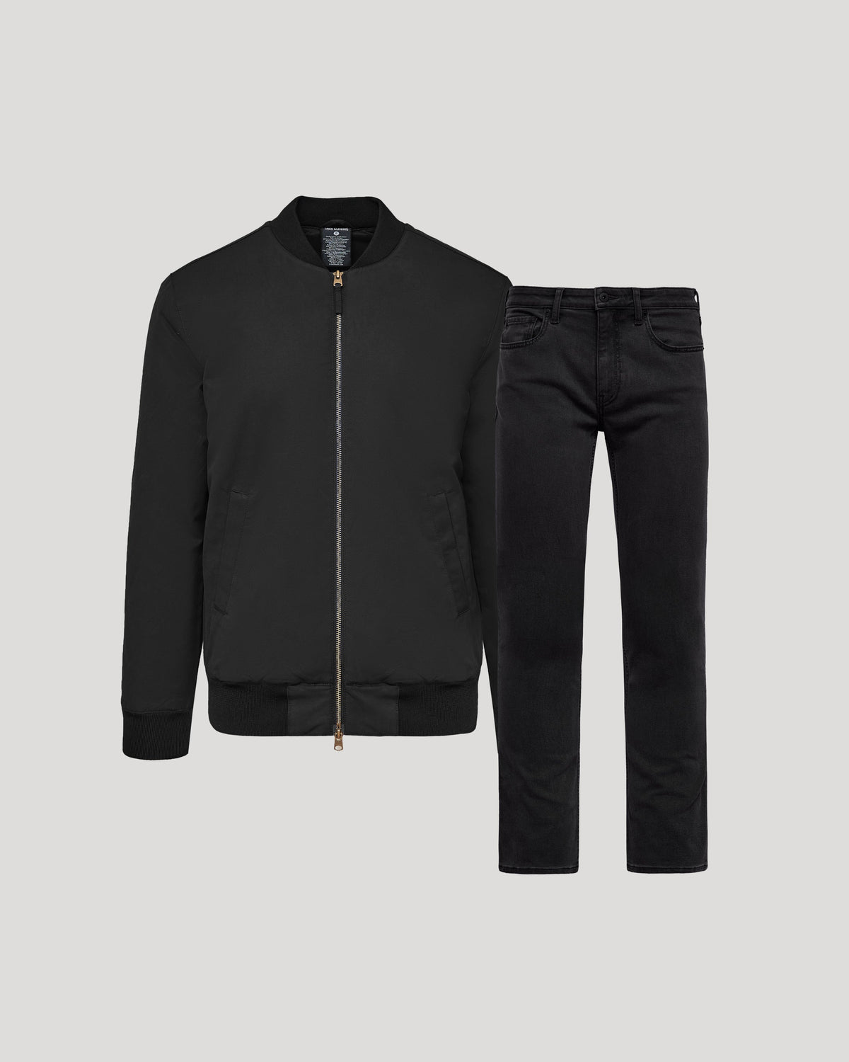 True Classic Black Bomber Jacket & Comfort Stretch Jeans 2-Pack | Small