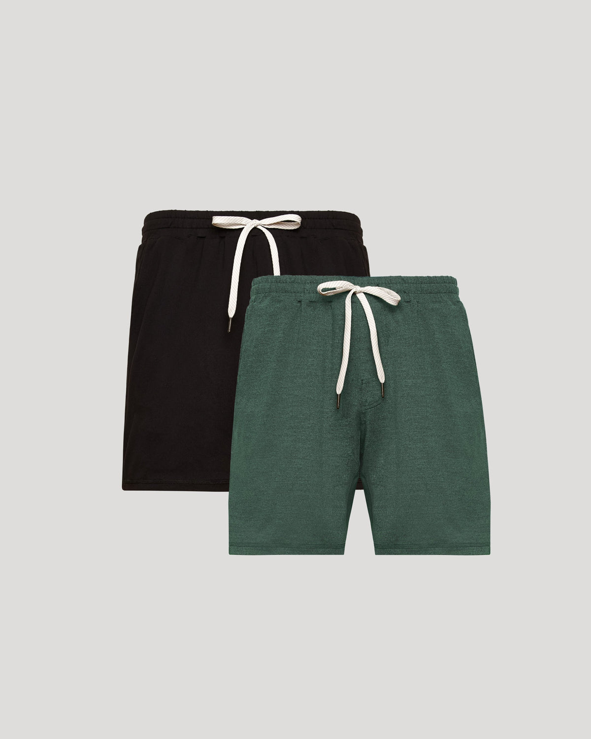 True Classic Black & Heather Forest Active Comfort Shorts 2-Pack | Cotton Blend | Athletic Cut | Small