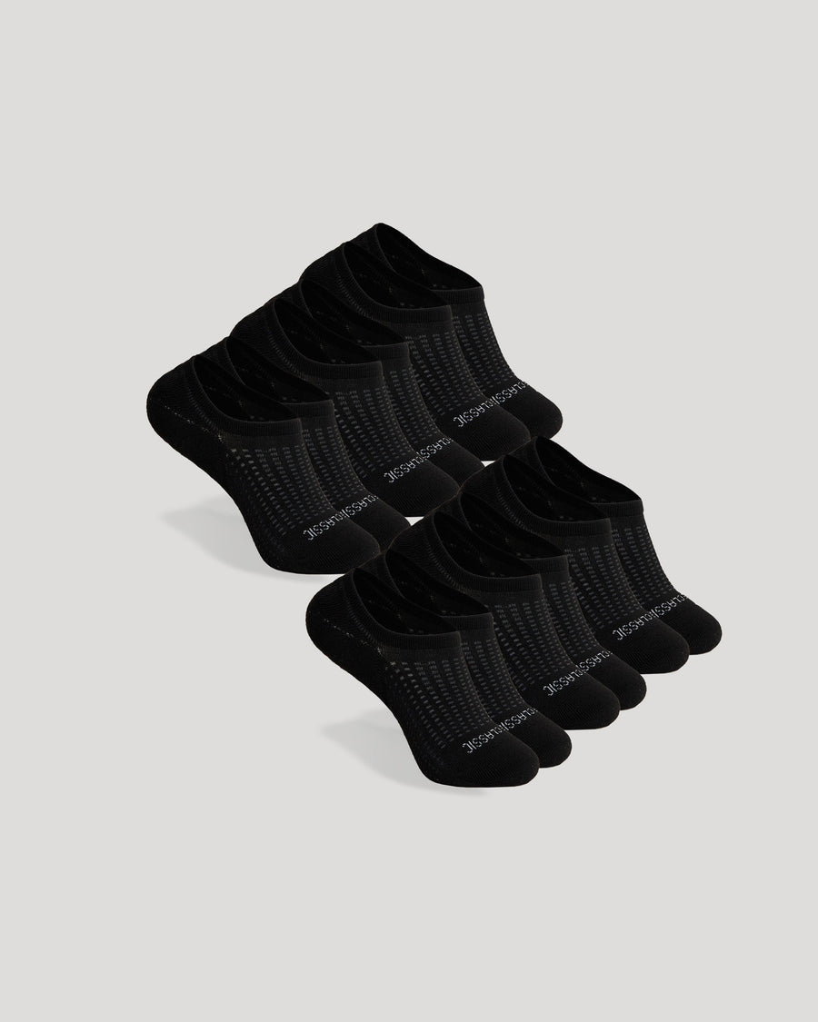 True Classic Black Active No Show Socks 6-Pack | Medium