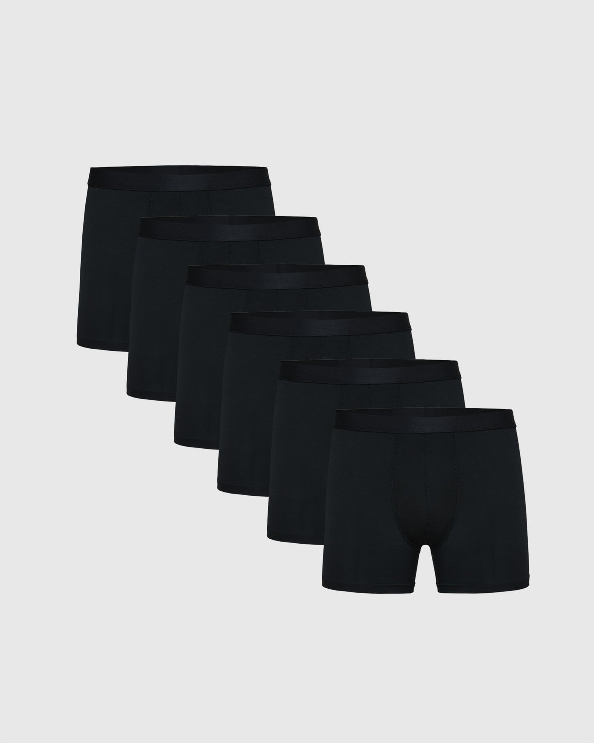 True Classic Black Boxer Trunks 6-Pack | Small
