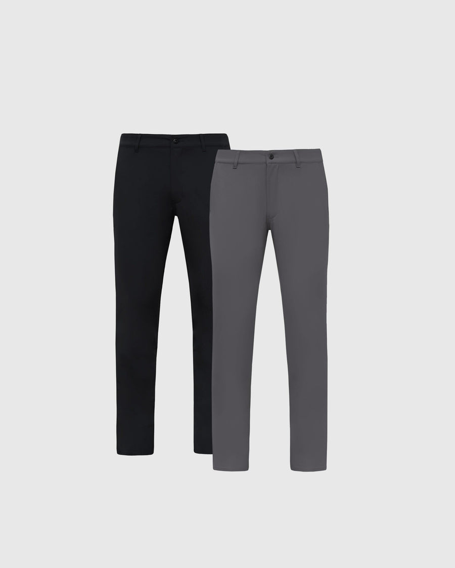 True Classic Black & Carbon Gray Commuter Pants 2-Pack | 30