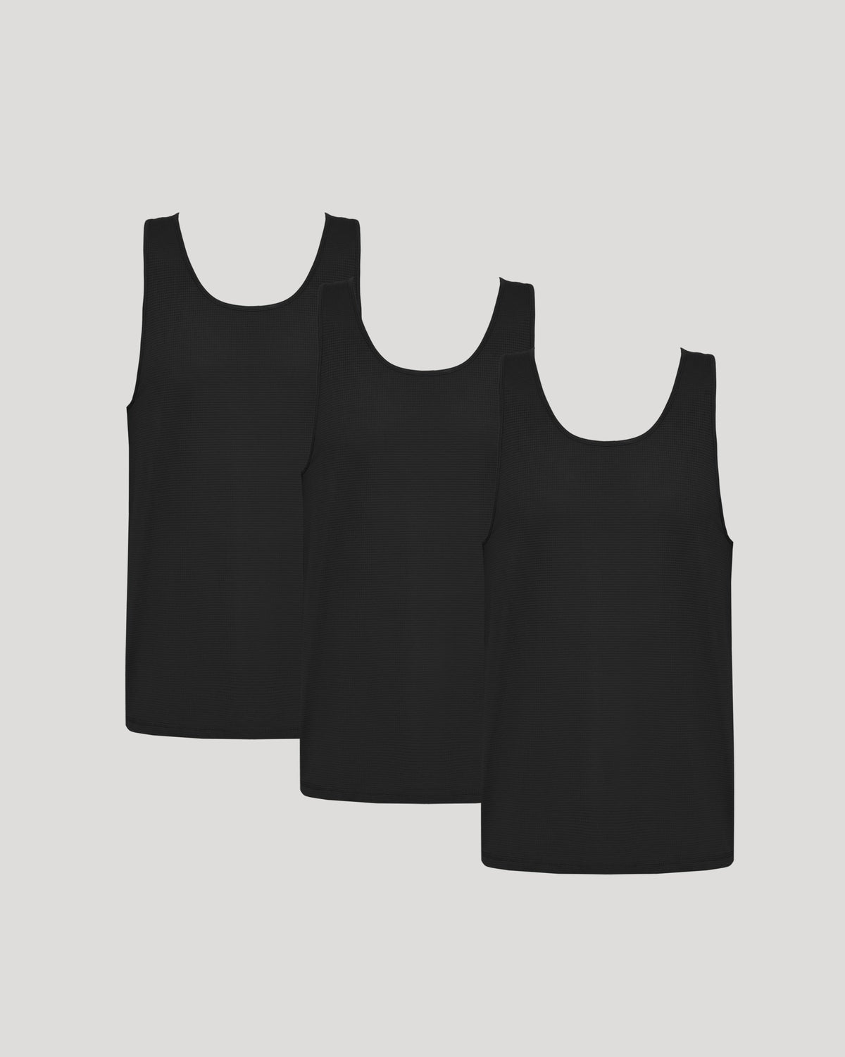 True Classic Black Sleeveless Active Mesh Tank 3-Pack | Cotton Blend | Athletic Cut | Small