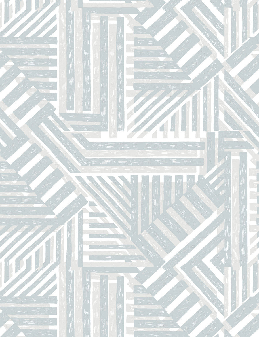 'Bloc' Wallpaper by Wallshoppe - Elephant - Traditional / 27 in. x 27 ft.