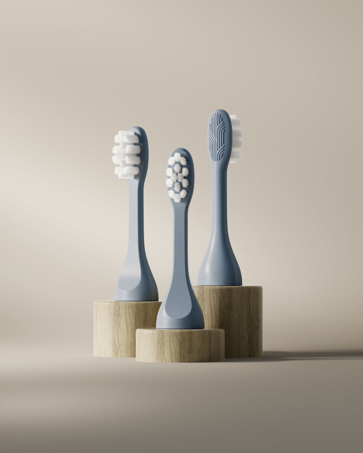 SURI Sustainable Replacement Toothbrush Heads, Pack of 3 Morning Waves