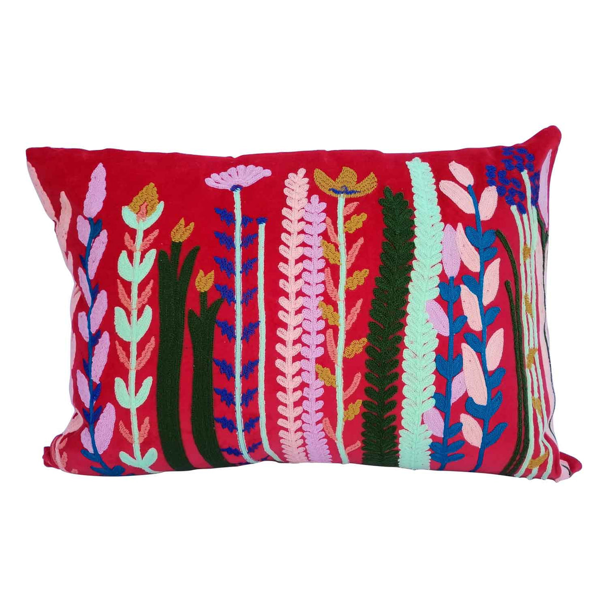 Boho Samtkissen Santa - Rot