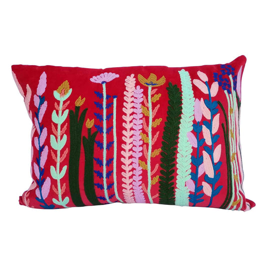 Boho Samtkissen Santa - Rot
