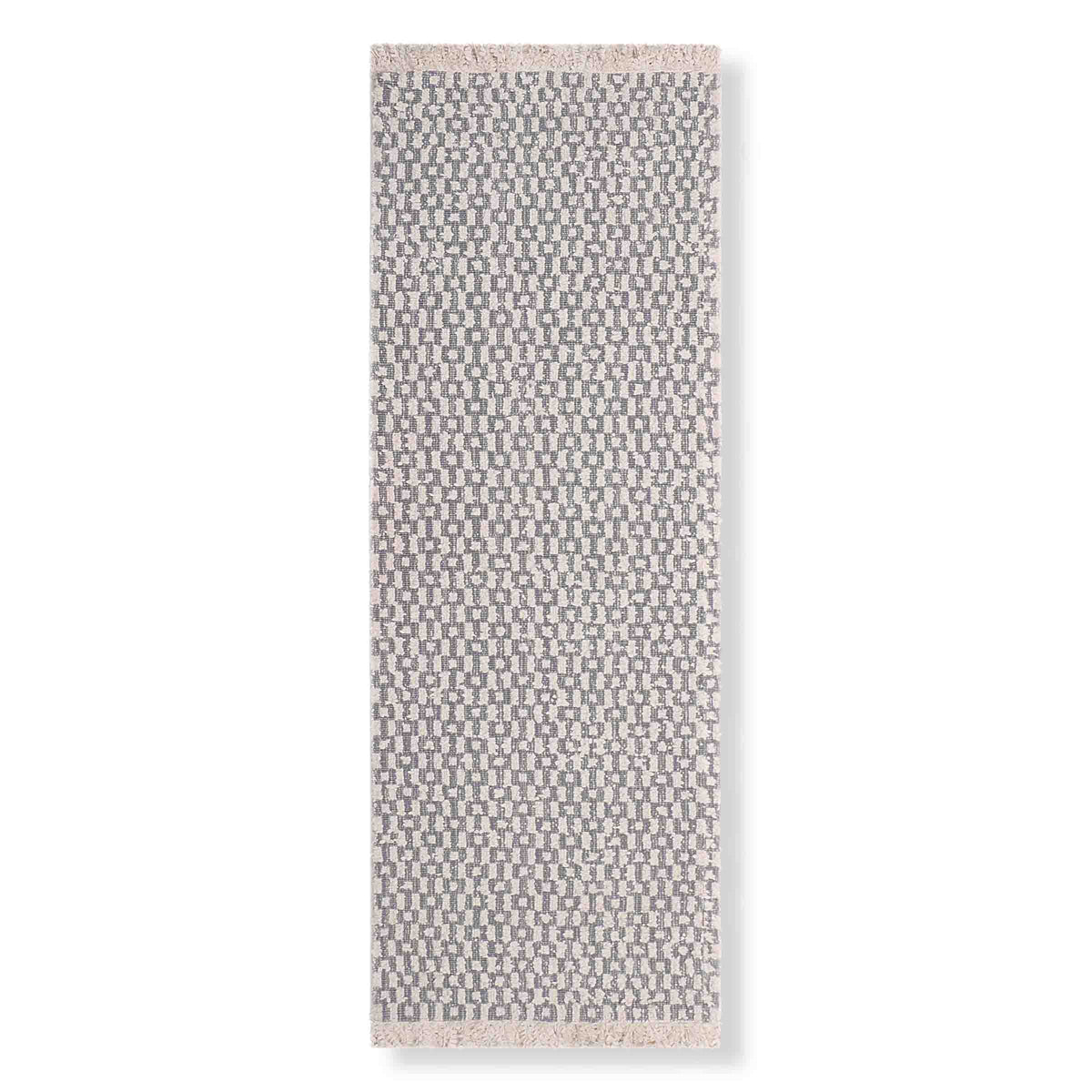 Boucle Runner - 2'6" x 7' / Gray & Ivory