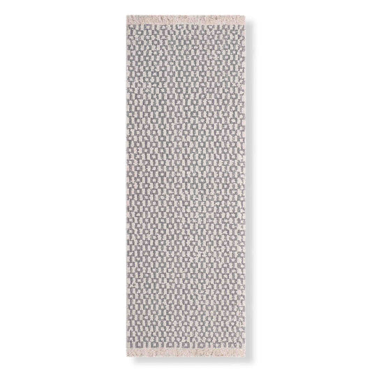 Boucle Runner - 2'6" x 7' / Gray & Ivory