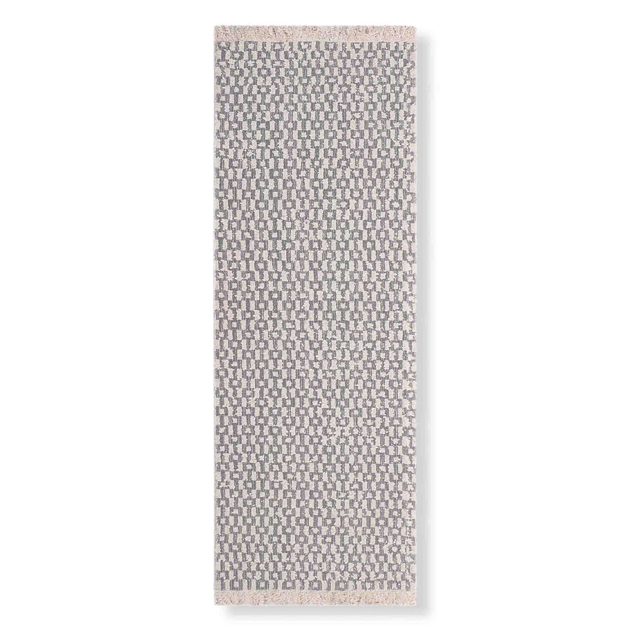 Boucle Runner - 2'6" x 7' / Gray & Ivory