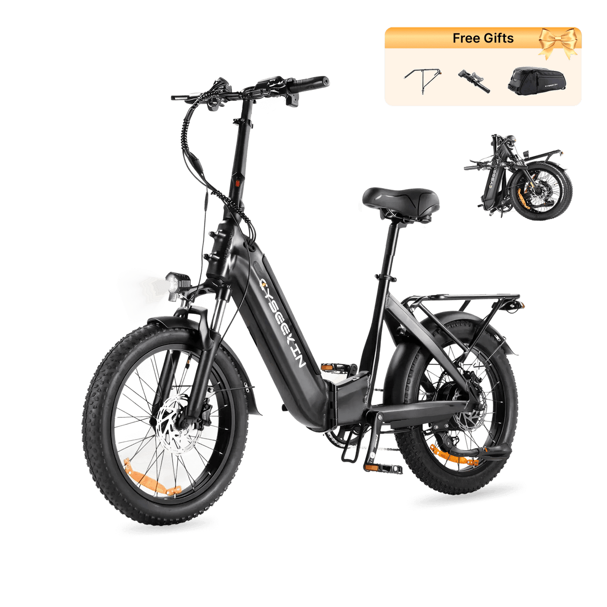 C20 Falt-E-Bike mit Tiefeinsteiger - Schwarz