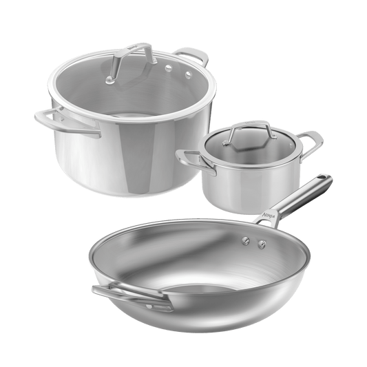 Ninja EverClad Stir & Simmer Set in Stainless Steel | C949BNDUK | by SharkNinja