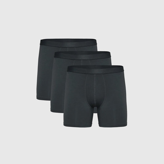 True Classic Carbon Gray Boxer Briefs 3-Pack | Small