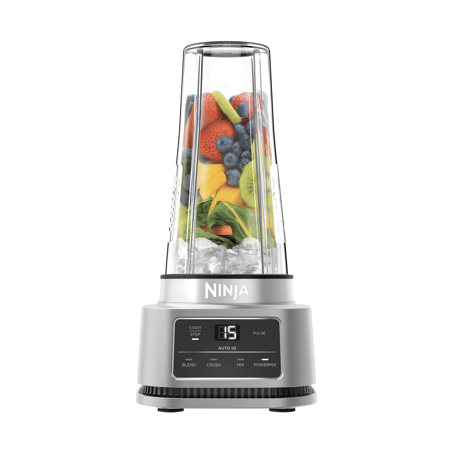 Ninja Foodi Power Nutri Blender 2-in-1 with Smart Torque & Auto-iQ 1100W in Silver | CB100UK | by SharkNinja