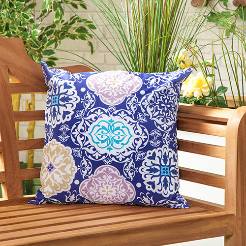 Water Resistant Outdoor Scatter Cushions Printed Garden Furniture Pillows - Casablanca / 1 Pack