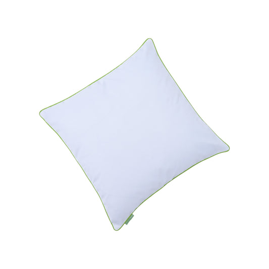 White Outdoor Scatter Cushions with Colourful Piping Water Resistant Cushion Throw Pillows - Lime / 45x45 / Pack of 1