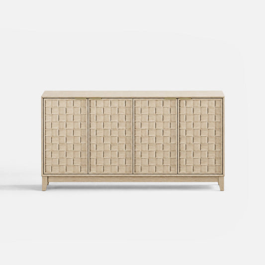 COLAMY PIXEL Sideboard Cabinet with Storage - Oak