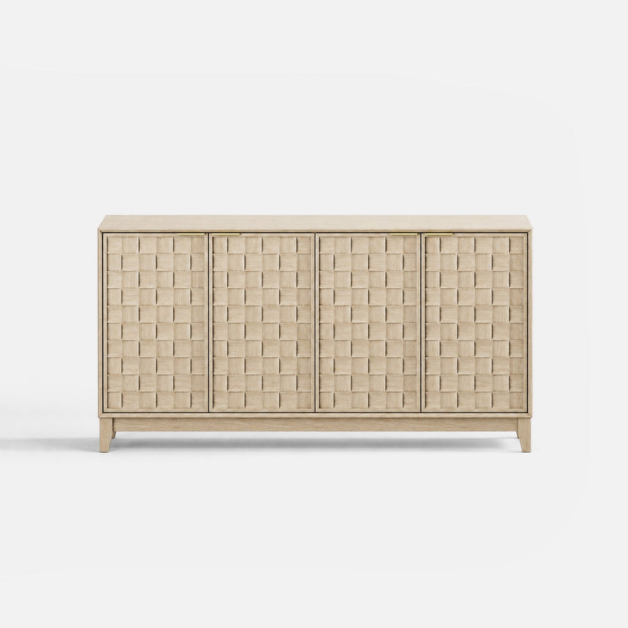 COLAMY PIXEL Sideboard Cabinet with Storage - Oak