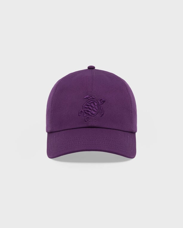 Vilebrequin - Solid Cotton Cap Turtle Embroidery - Caps - Capsun - Purple - Size OSFA