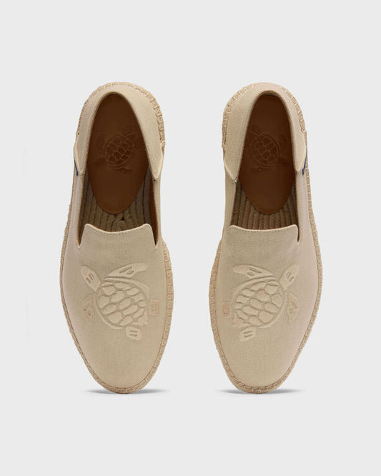Vilebrequin - Men Canvas Boat Shoes Solid - Shoes - Clive - Beige - Size 44