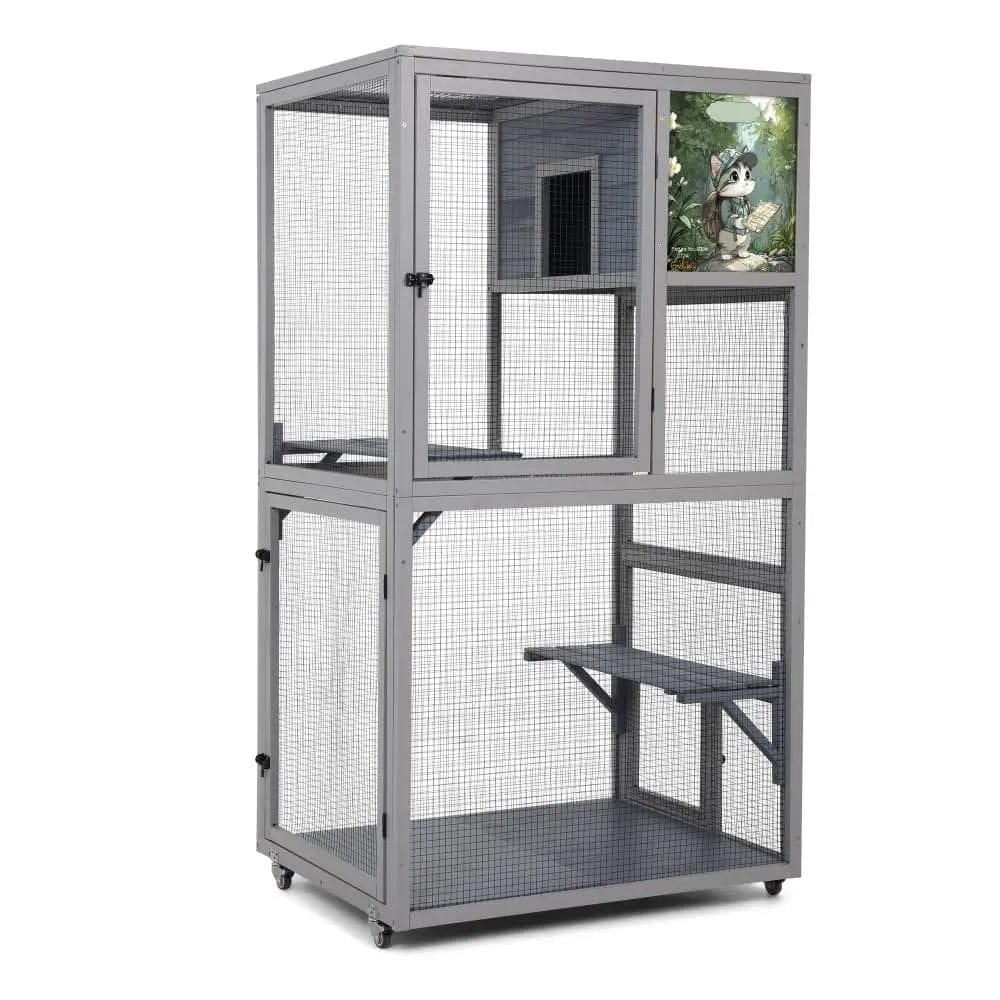 Coziwow 66''H Cat Enclosure on Wheel