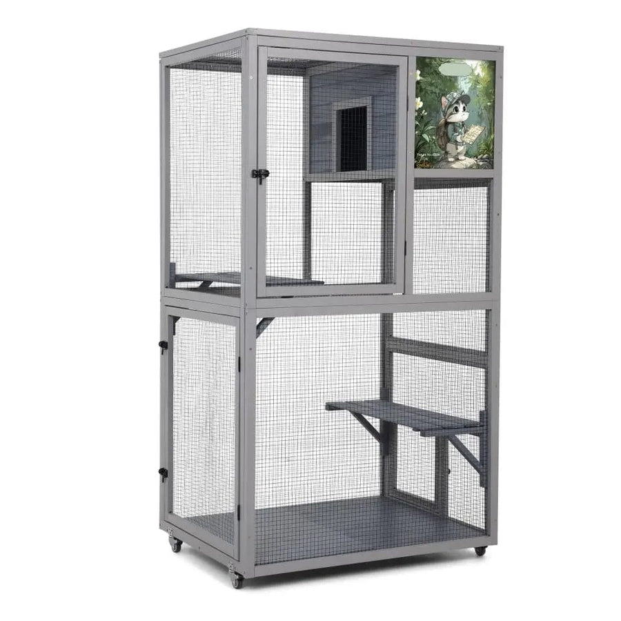 Coziwow 66''H Cat Enclosure on Wheel