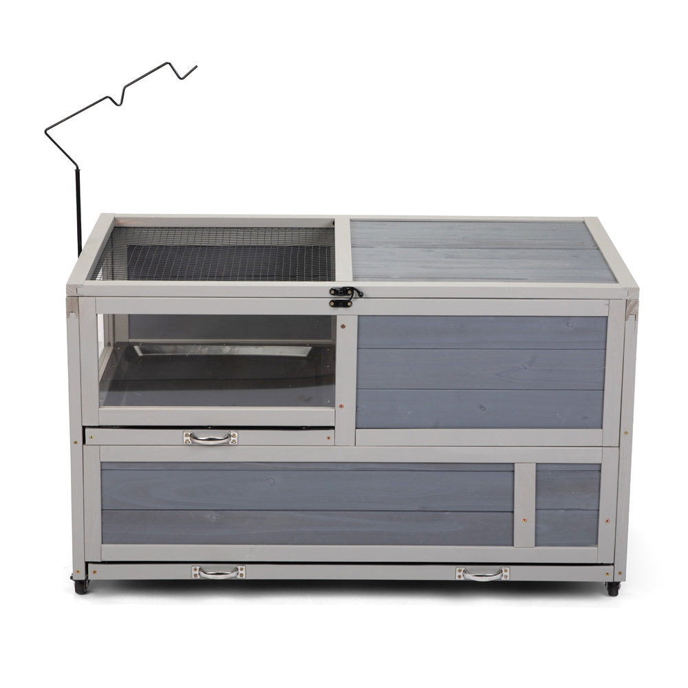 Coziwow 35.8"L Double-Layer Wooden Tortoise Enclosure