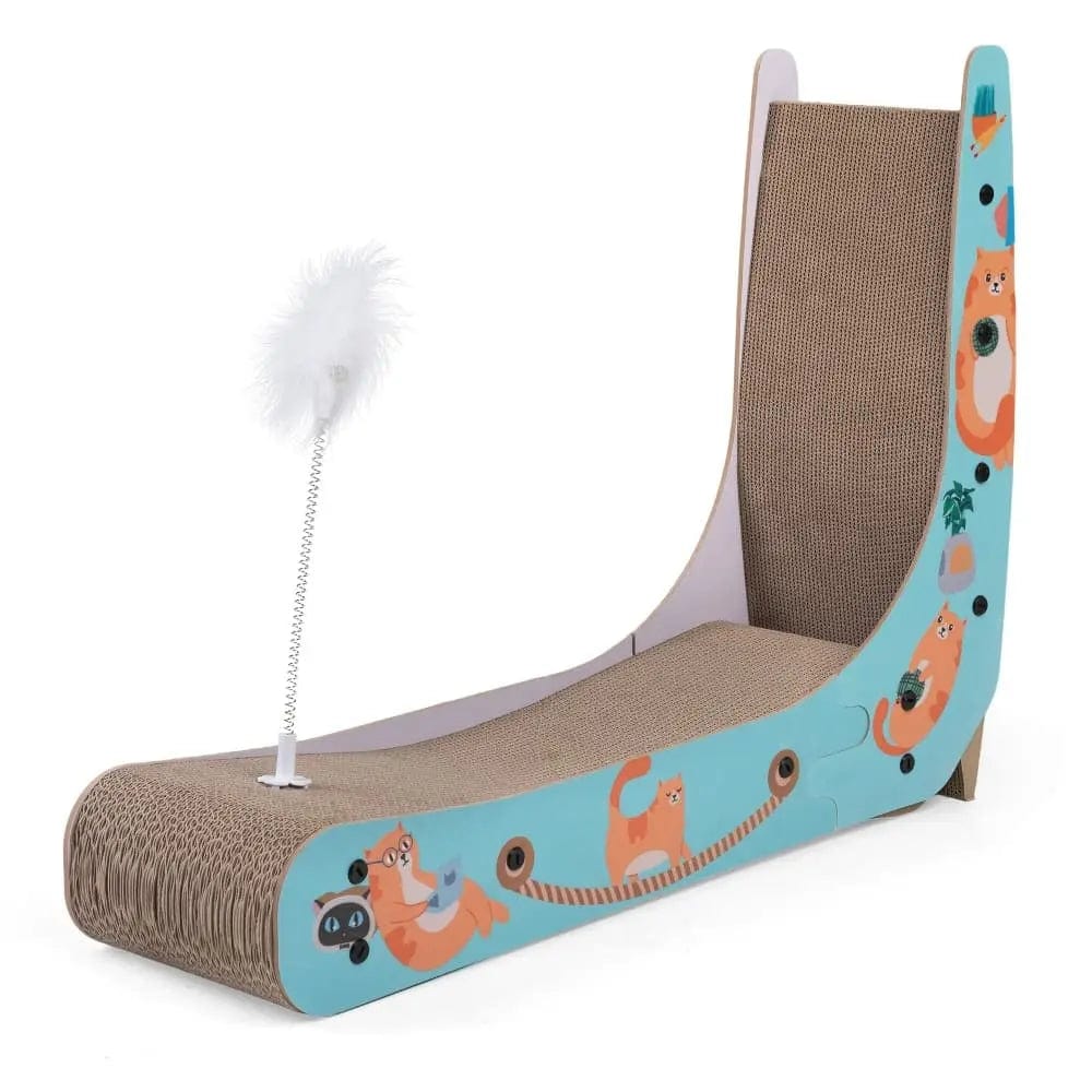 Coziwow 27''L L-Shape Patterned Cat Scratcher