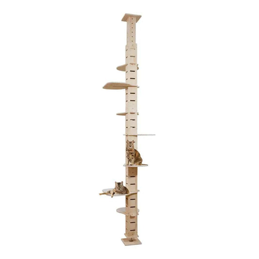 Coziwow 98-114″H Adjustable Floor-To-Ceiling Cat Tree
