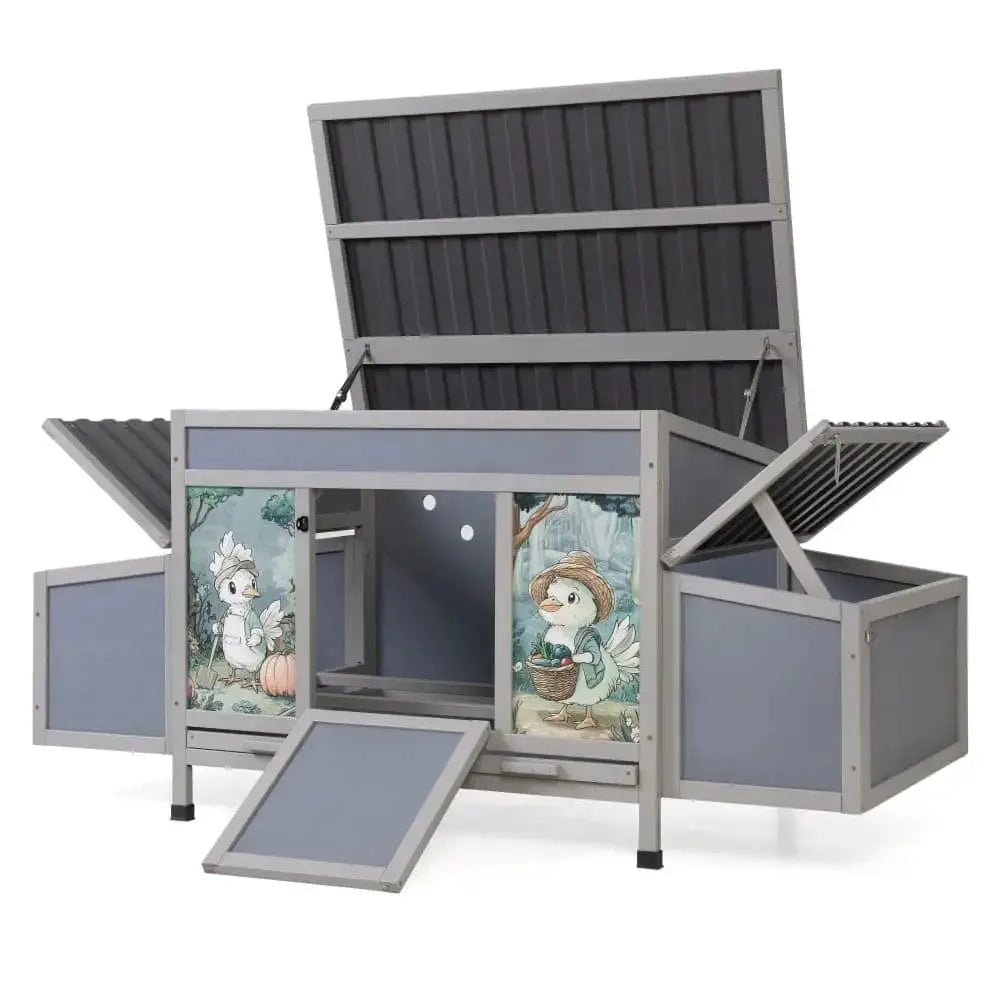 Coziwow 59"L Chicken Coop with Nesting Boxes