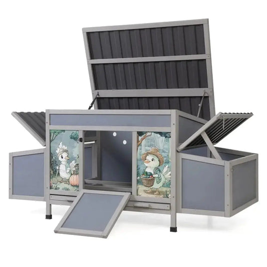 Coziwow 59"L Chicken Coop with Nesting Boxes