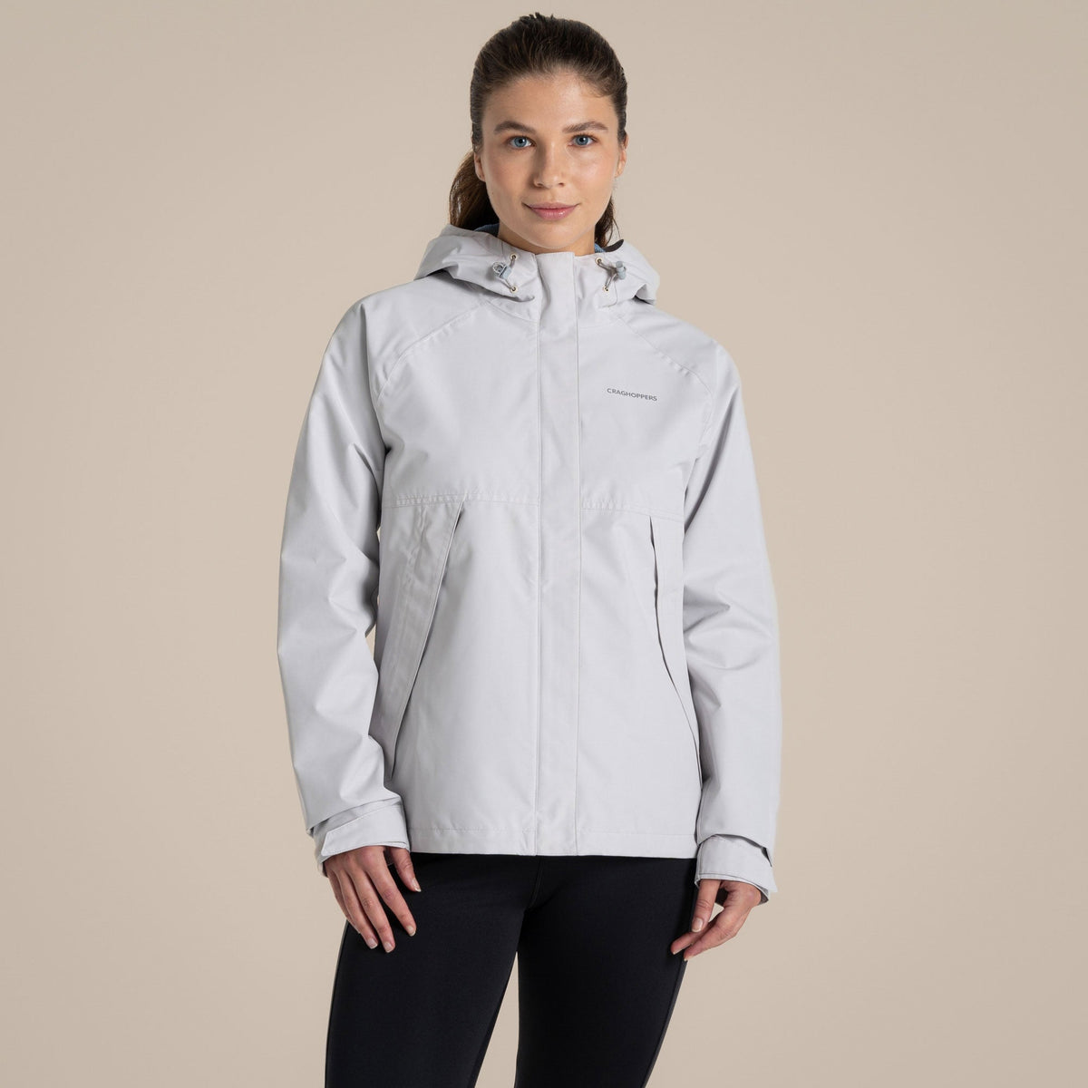 Craghoppers Women's Ossus Waterproof Jacket | Light Grey