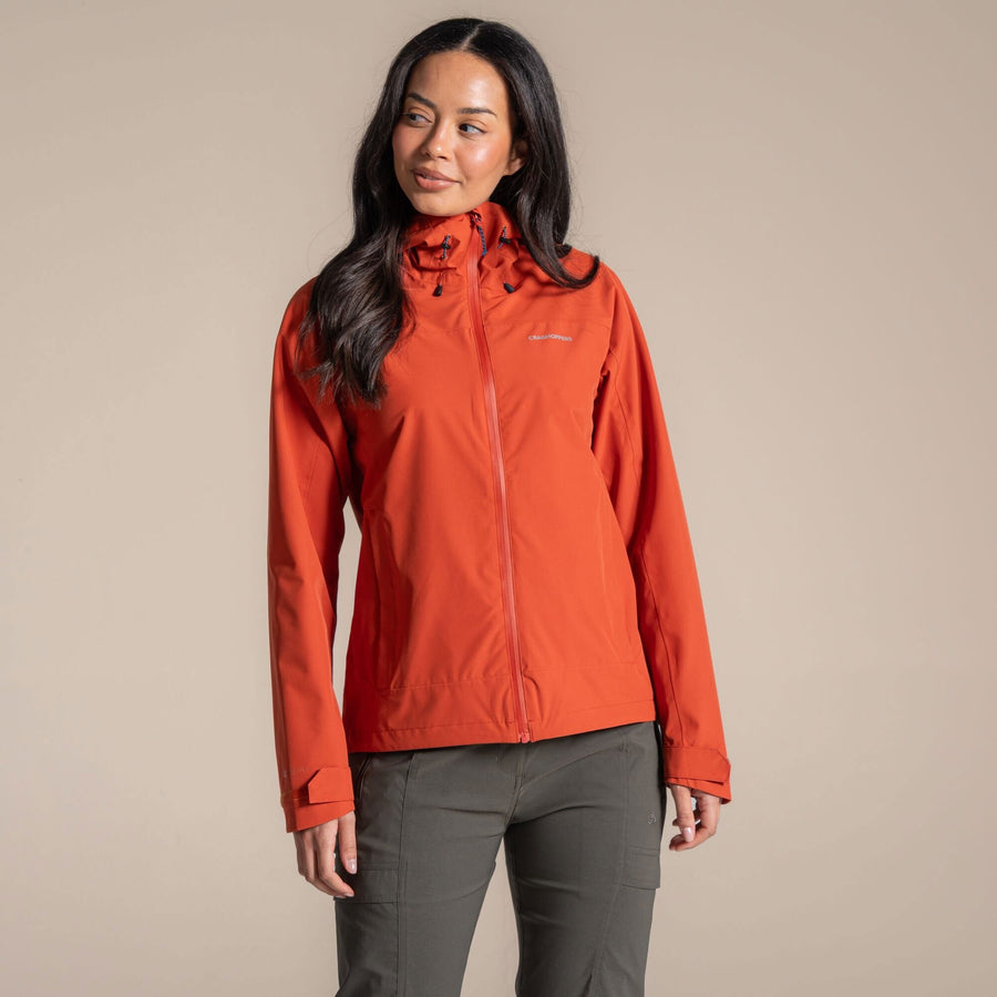 Craghoppers Women's Zohra Waterproof Jacket | Carnelian Orange