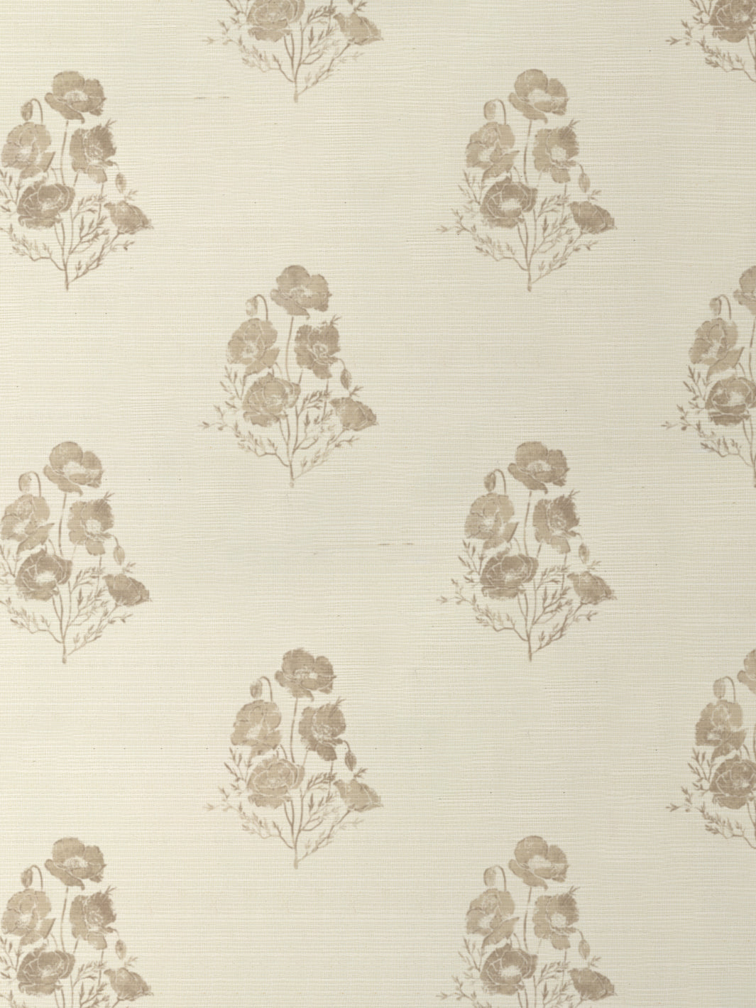'California Poppy' Grasscloth Wallpaper by Nathan Turner - Neutral - Grasscloth Roll