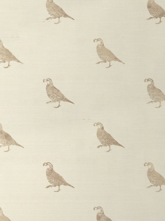 'California Quail' Grasscloth Wallpaper by Nathan Turner - Neutral - Grasscloth Roll