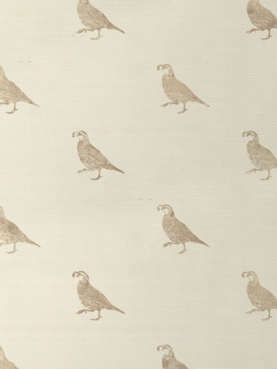'California Quail' Grasscloth Wallpaper by Nathan Turner - Neutral - Grasscloth Roll