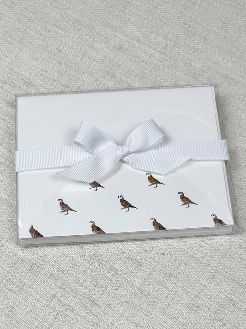 'California Quail Note Set by Nathan Turner - Brown