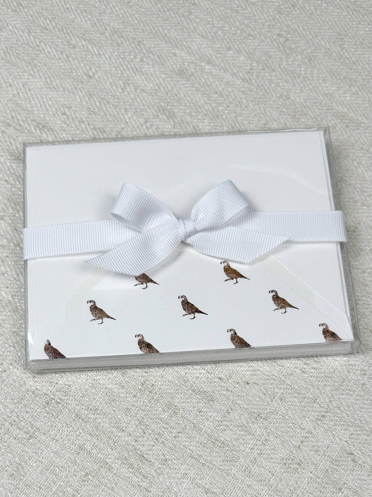 'California Quail Note Set by Nathan Turner - Brown