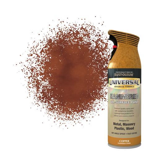 Universal All-Surface Hammered Finish Spray Paint Copper - 400ml