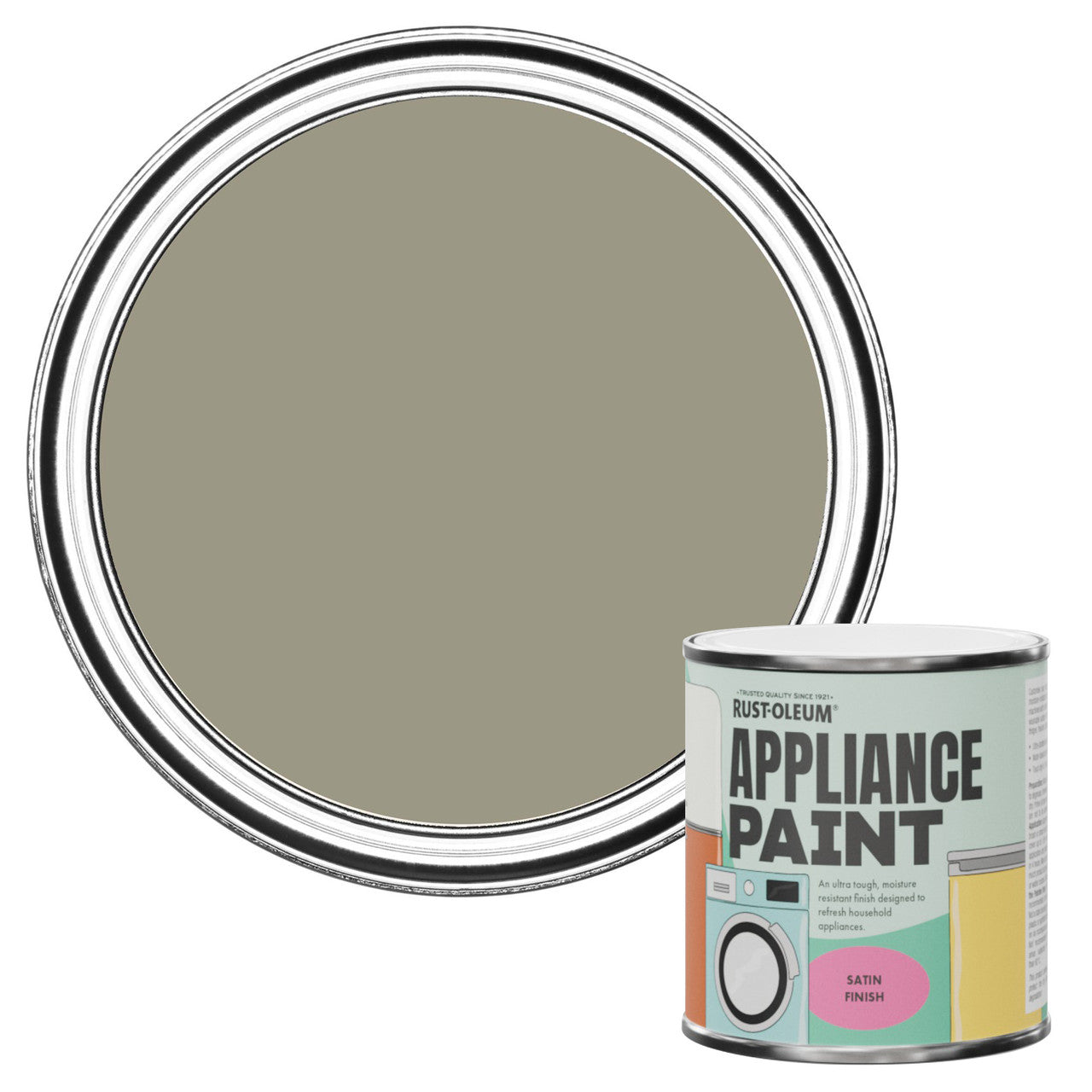 Rust-Oleum Green Satin Appliance Paint - Grounded 250ml