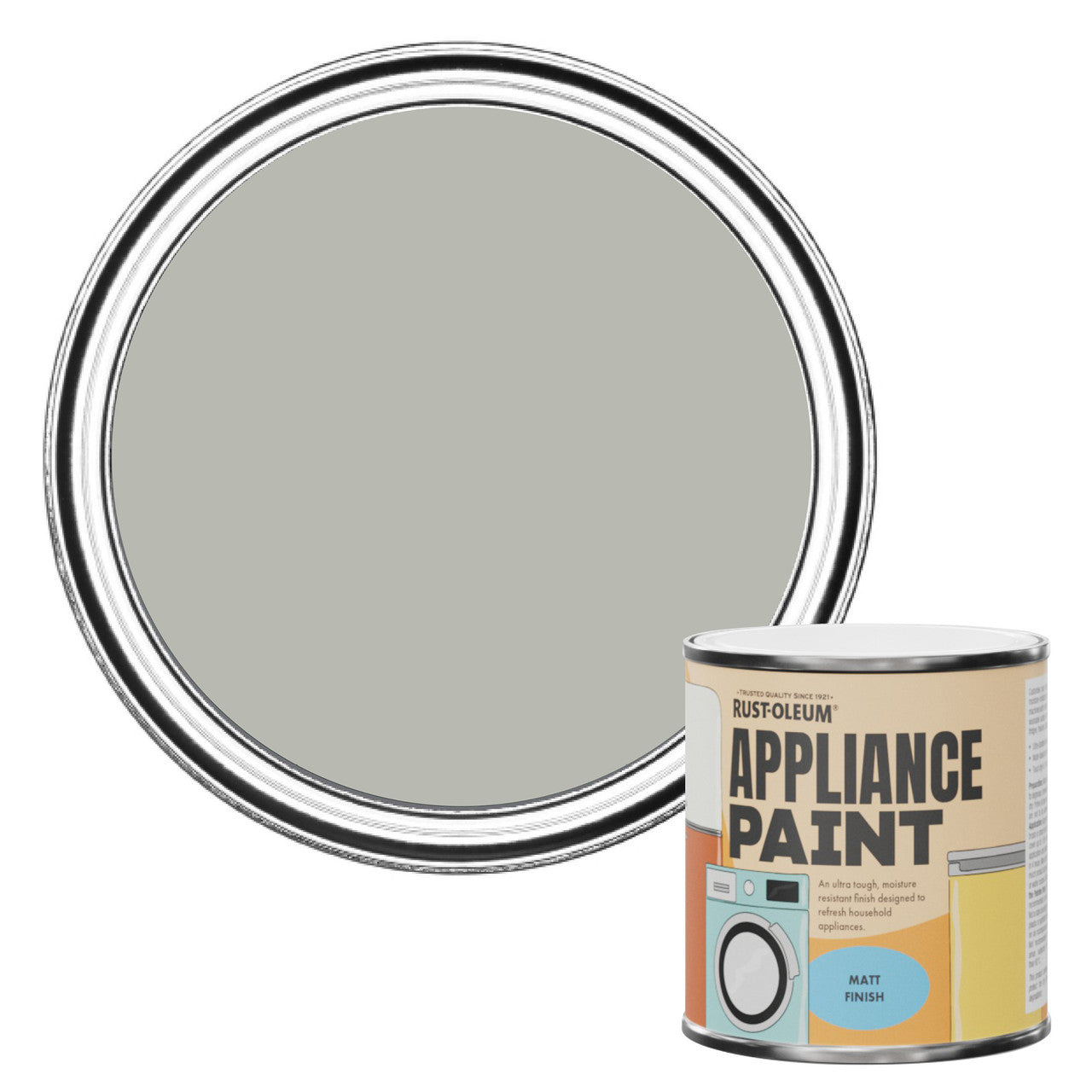 Rust-Oleum Grey Matt Appliance Paint - Grey Tree 250ml
