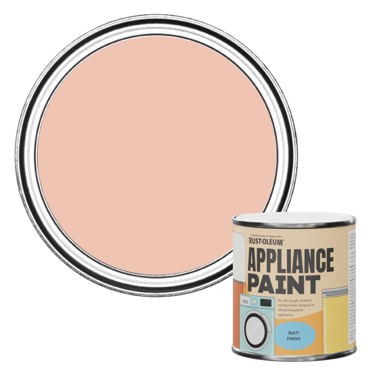 Rust-Oleum Orange Matt Appliance Paint - Coral 250ml